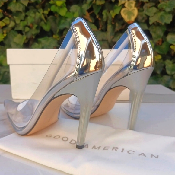 NEW Good American Cinderella Clear Pump Heels Women's Size 9 Cinder-f-ing-rella - Picture 4 of 10